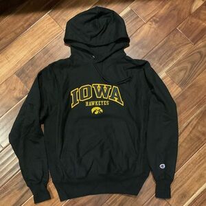 Champion Black Iowa Hawkeyes Hoodie